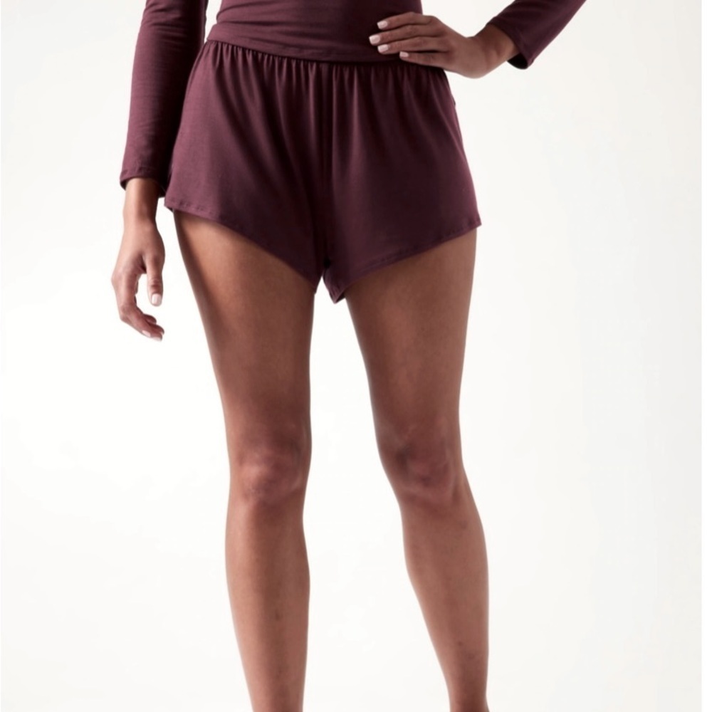 Athleta athletic purple shorts, size M